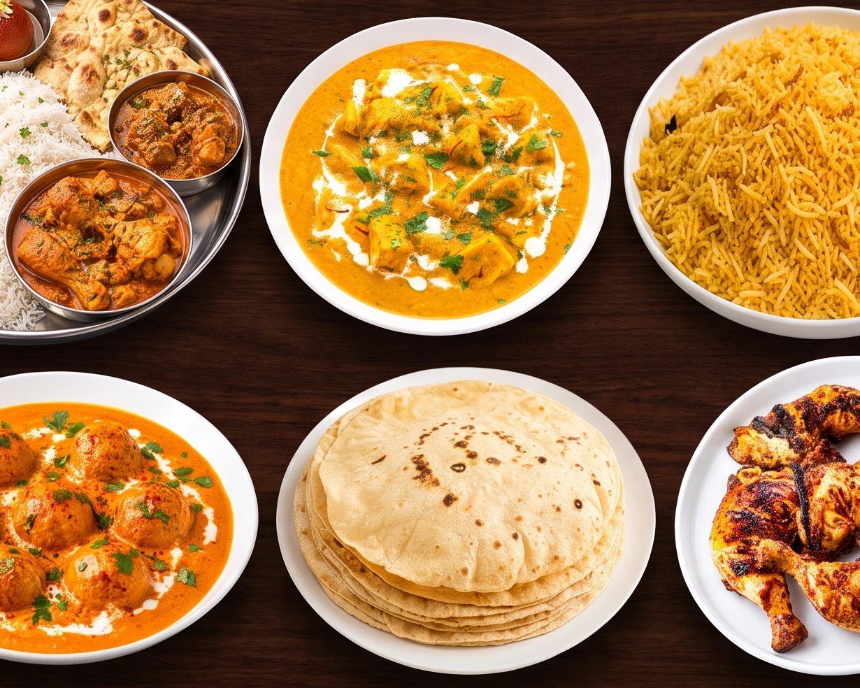 Indian dishes at Indian Express on Upper James Street, Hamilton