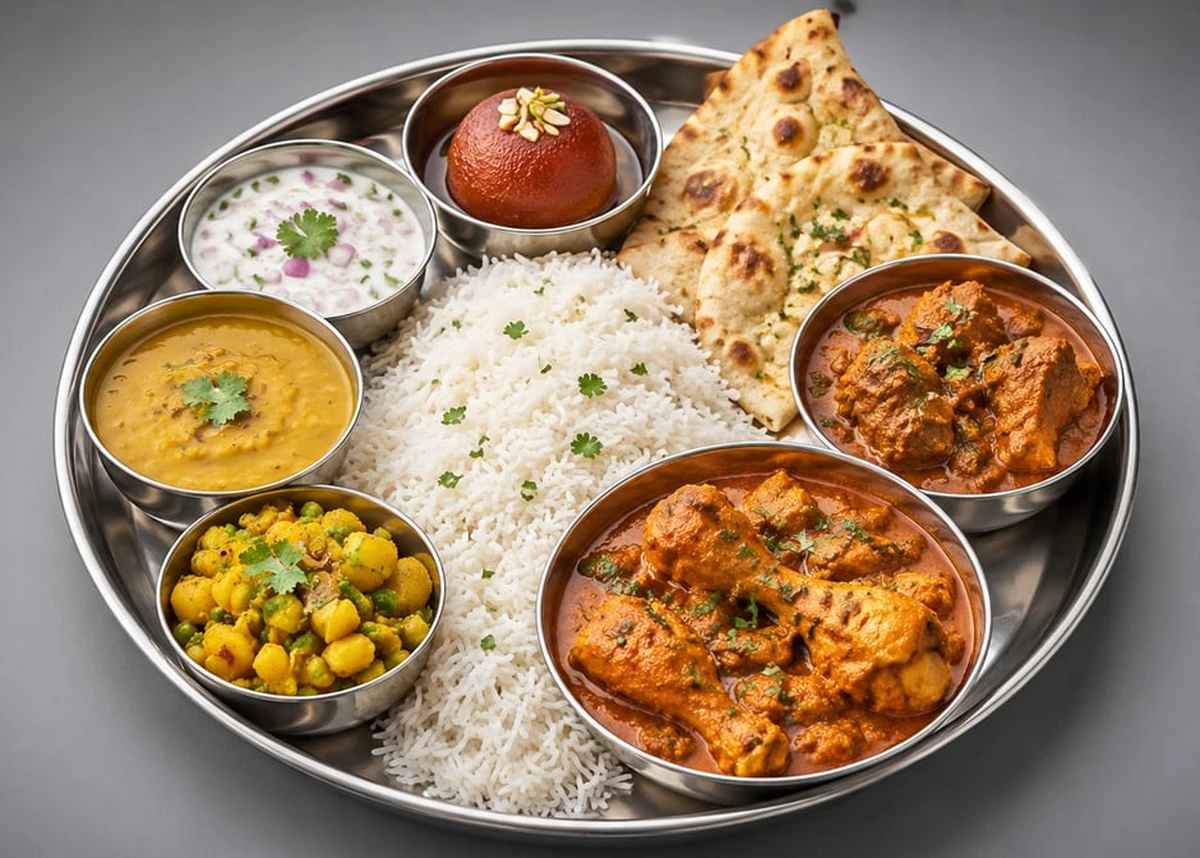 Chicken tikka thali at Indian Express on Upper James Street, Hamilton
