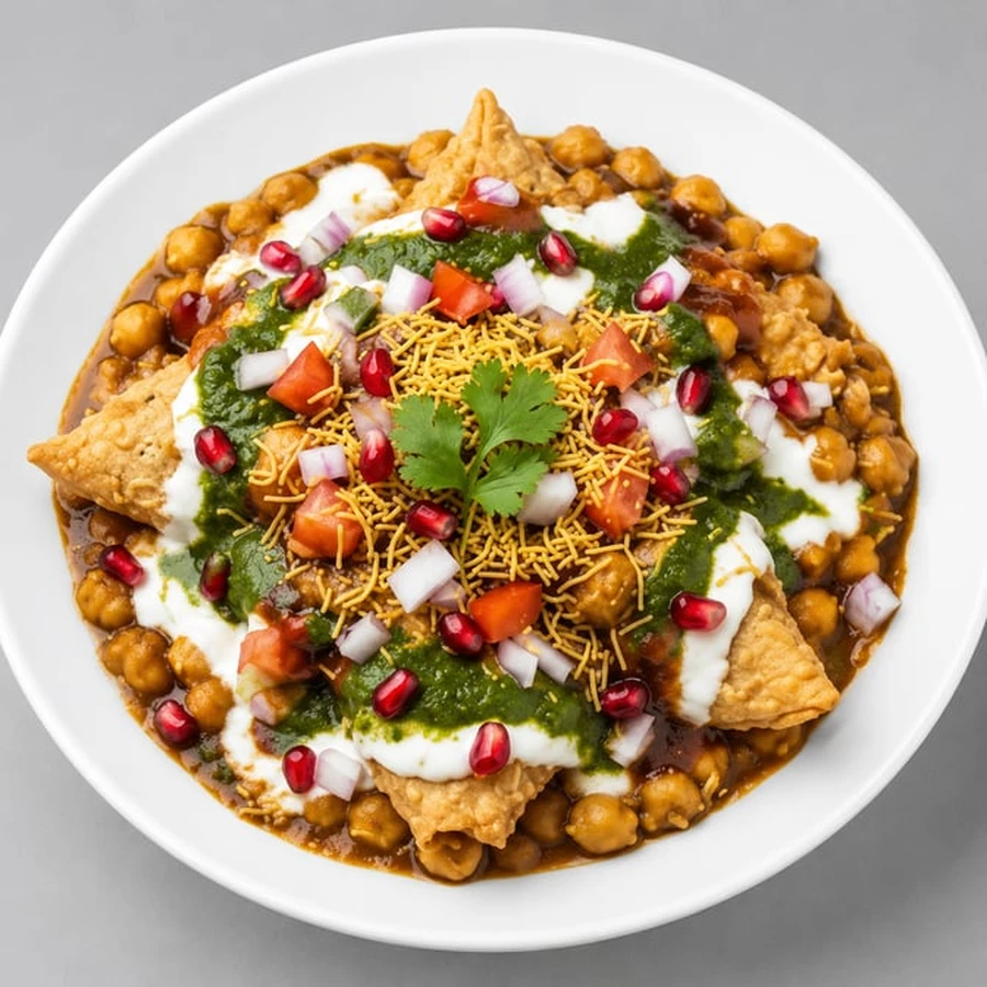 Samosa chaat at Indian Express on Upper James Street, Hamilton