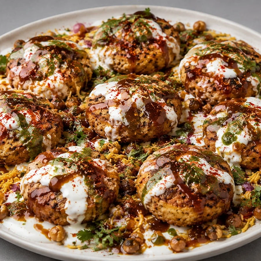 Aloo tikki chaat at Indian Express on Upper James Street, Hamilton